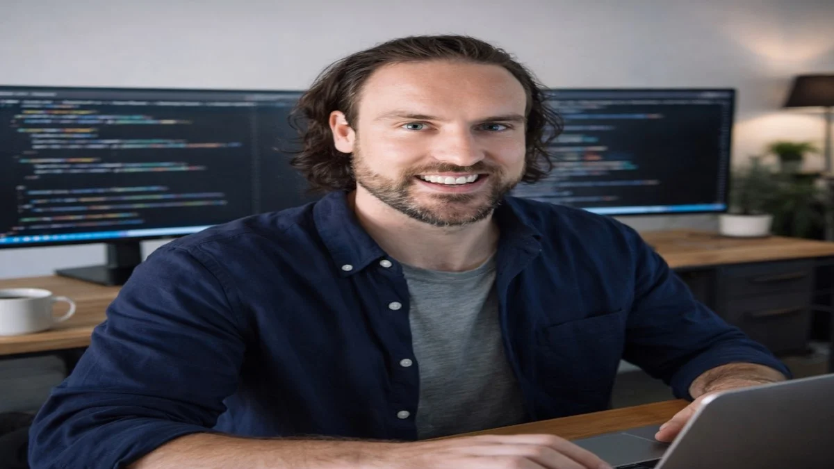 Terminal-style blog artwork representing AI-assisted development with GitHub Copilot agent mode